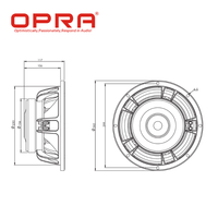 Haut-parleur de graves OPRA 10 pouces 8 ohms en ferrite, 250W AES 500W Max, bobine vocale 2,5 pouces, 95dB, professionnel PA Hi-Res