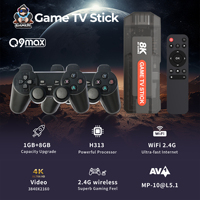 Q9MAX Nouvelle console de jeu vidéo rétro 4K HD, stick de jeu classique, processeur H313, 1 Go de RAM, 8 Go de ROM, Smart TV, Android 14, boîte de jeu rapide