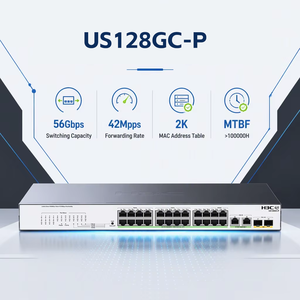 สวิตช์ H3C US128GC-P PoE 24 พอร์ต Gigabit 225W 2 SFP Uplink แบบ Unmanaged - Product Image 1