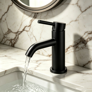 Health UPC Long <strong>Bath</strong> Basin Mixer Faucet Modern <strong>Black</strong> Stainless Steel Faucets Single Handle Single Hole <strong>Taps</strong> with CE for Bathroom - Product Image 2