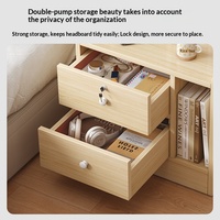 Armoire de rangement de chevet simple et moderne en bois à 3 tiroirs avec serrure pour chambre à coucher, utilisation au sol