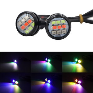 Lumière LED RGB Eagle Eye 23 mm 9 LED 12 V pour <span class=keywords><strong>moto</strong></span> et voiture, <span class=keywords><strong>lampe</strong></span> <span class=keywords><strong>stroboscopique</strong></span> LED étanche IP67, lumière décorative multicolore clignotante - Product Image 3