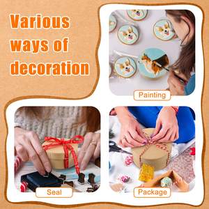 Boîte <span class=keywords><strong>cadeau</strong></span> ronde recyclée écologique personnalisée couvercle gaufré mat laminé UV papier kraft carton kraft - Product Image 2