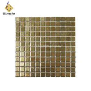 Di alta Qualità Coperta Utilizzando Porcellana Oro 300*300 millimetri Lucido Mosaico di Ceramica