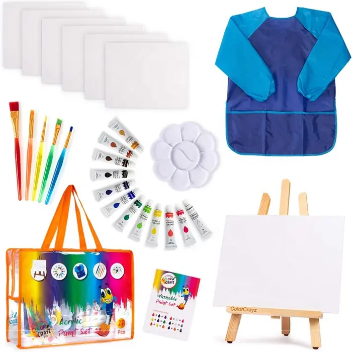 Painting Kits for Kids Early Learning Kids Paint Set Sponge Painting Foam Brushes Art Craft Drawing Tools for Kids Toddlers