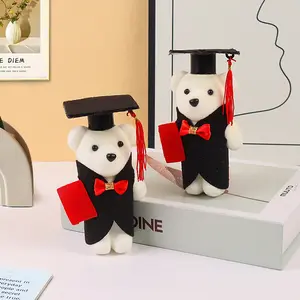 Ph.D Master Teddy Bear Plush Doll Graduation Gift Hand Bouquet Bears Master Uniforms Bear Doll