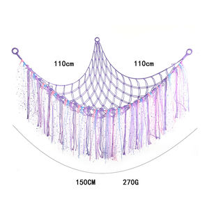 Hamac suspendu d'angle multicolore en <span class=keywords><strong>macramé</strong></span> fait main pour jouets en peluche OEM/ODM, plateau de rangement pour jouets en peluche - Product Image 4