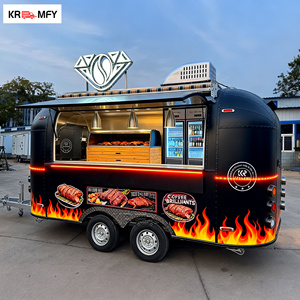 Mobile Food Trailer Truck Fully Equipped <b>Towable</b> Coffee Bakery Outdoor Food Cart Candy Chips Ice Cream Stainless Steel Rust - Product Image 5