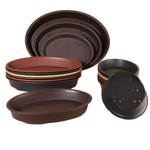 50cm Big Size New <b>Plastic</b> Oval Bonsai Pot Shallow Succulent <b>Planter</b> Garden Pot for Repotting for Floor or Shopping Mall Use - Product Image 1