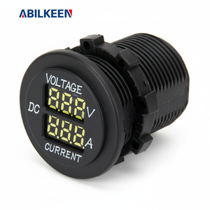 อาบิลคีน ดิวัล ดิจิตอล โวลต์มิเตอร์ 120V DC จอแสดงผล LED เครื่องวัดแรงดันไฟฟ้า เครื่องวัดกระแสไฟฟ้า เครื่องทดสอบแบตเตอรี่รถยนต์ - Product Image 1