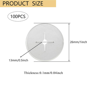 100 Pieces Supermarket Round Pegboard <b>Hook</b> Stoppers Accessories Fits 0.15" to 0.25" Diameter <b>Plastic</b> or Metal <b>Hooks</b> - Product Image 2