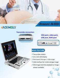 Ecógrafo Portátil JM-806H, Máquina de Ultrasonido Digital con Pantalla LED de 12.1 Pulgadas, Escáner de Ultrasonido Portátil 2D en Blanco y Negro para Clínica Veterinaria - Product Image 3