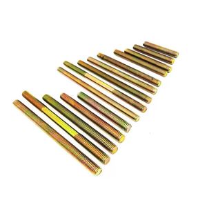 Bullone a Perno Filettato Completo in Acciaio al Carbonio Zincato Giallo della Fabbrica <span class=keywords><strong>Handan</strong></span> per Applicazioni Edili, Petrolchimiche ed Energetiche - Product Image 1