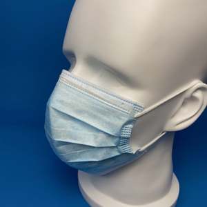 قناع طبي من النوع IIR، قناع جراحي غير منسوج يستخدم لمرة واحدة، ثلاثي الطبقات مع أربطة للأذن - Product Image 3