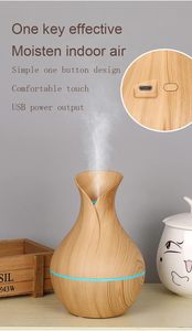 Mini humidificateur USB 130 ml à effet bois avec diffuseur d'arômes pour usage domestique - Product Image 6