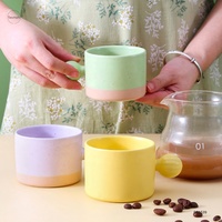 Mug en céramique personnalisé, tasse résistante à la chaleur mate avec poignée, cadeau minimaliste, tasse à café pour le bureau et la maison