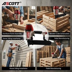 Engrapadora Neumática para Techos ASCOTT Industrial N851 con Modo <span class=keywords><strong>de</strong></span> Disparo y Profundidad Ajustables 25-50mm, Corona Mediana - Product Image 5