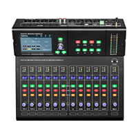 Console de mixage numérique standard 8 canaux KG8 avec entrées XLR pour équipement sonore/haut-parleur, console de mixage audio numérique