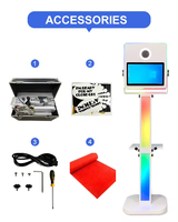 Photomaton portable à écran tactile LCD de 15,6 pouces avec cadre en alliage d'aluminium, impression instantanée pour smartphones et appareils photo reflex numériques