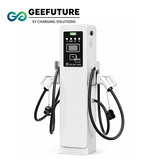 DC Fast Charger Charging Station Bikes Outdoor 2 Gun Ev Charger Dynamic Load Balance Manufacturer Ocpp 1.6j E Bike