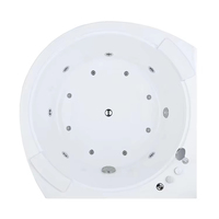 Baignoire de massage Whirlpool SPA Acrylique Grande baignoire Hôtel Jet LED Massage 2 personnes Face Jupe Bain extérieur Bain à remous