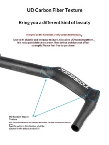 Guidon de vélo à pignon fixe en fibre de carbone intégrale Bullhorn Aero, guidon de repos et de relaxation, guidon de cyclisme de contre-la-montre (TT) - Product Image 4