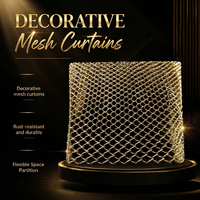 Rideau en maille métallique décoratif personnalisable Yuchen pour cloisons et écrans – Design de luxe pour intérieur