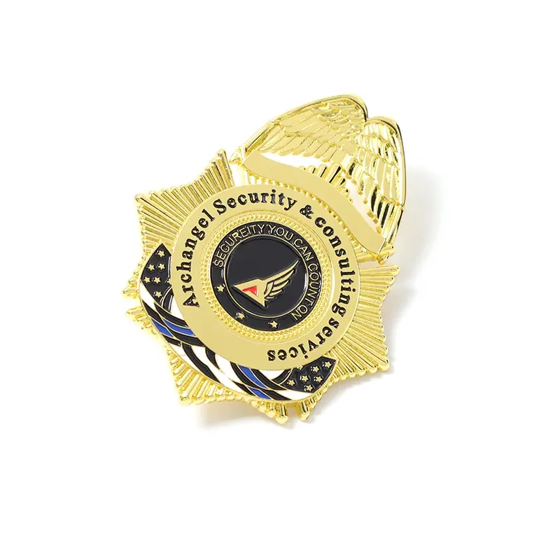 Airborne Metal Large Letter Badge Holder Metal Clip Safety Metal Pin Badge