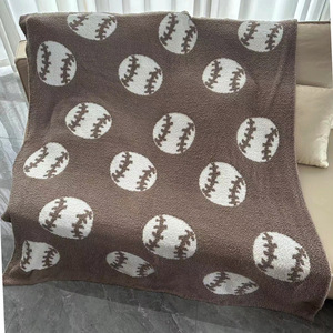 Coperta personalizzata con motivo da calcio, perfetta biancheria da letto leggera per una coperta sportiva da Rugby morbida <span class=keywords><strong>e</strong></span> calda <span class=keywords><strong>e</strong></span> felpata - Product Image 6
