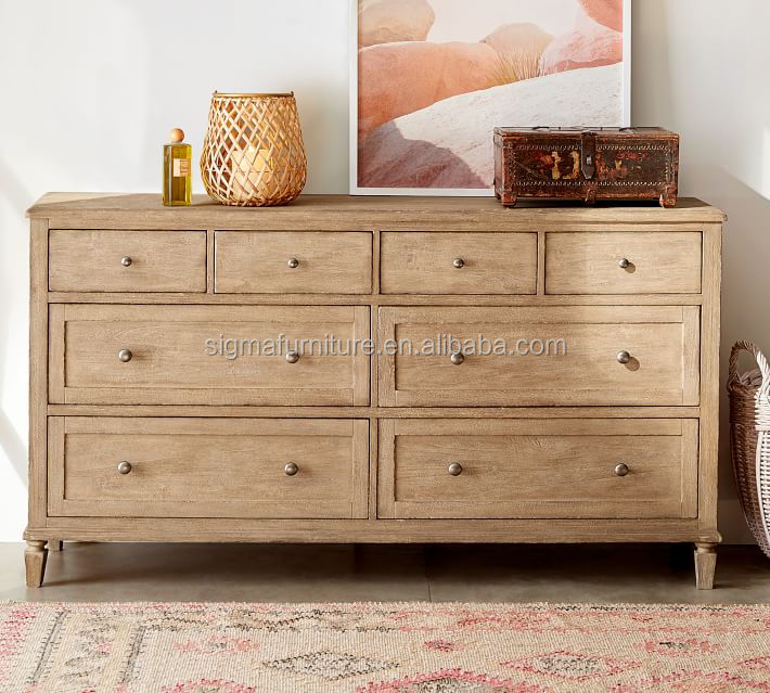 modern high-quality furniture indoor furniture bedroom set 8-Drawer Wide Dresser
