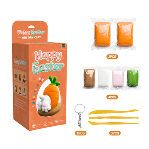 <b>Easter</b> Air Dry Clay <b>Kit</b> | Non-Toxic Kid-Safe 5-13+ | 6 Colors | Bunny Carrot DIY | Decor & Gift | kids <b>Craft</b> Supplies - Product Image 2