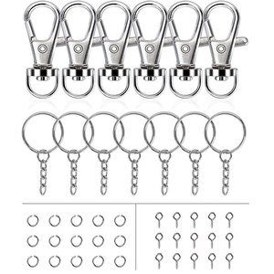 Manufacturer DIY <strong>Crafts</strong> <strong>Key</strong> <strong>Chain</strong> Hook Clip Screw Eye Pin Jump Rings Sets <strong>Key</strong> Rings Accessories - Product Image 1