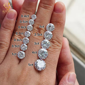 Piedra moissanita suelta de 1, 2 y 3 quilates con certificado GRA. Diamante moissanita VVS redondo de forma elegante y color. - Product Image 2