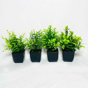 Venta caliente Artificial Verde <span class=keywords><strong>Interior</strong></span> Decoraciones al aire libre <span class=keywords><strong>Plantas</strong></span> <span class=keywords><strong>de</strong></span> plástico <span class=keywords><strong>Plantas</strong></span> en maceta Planta artificial <span class=keywords><strong>con</strong></span> maceta - Product Image 5