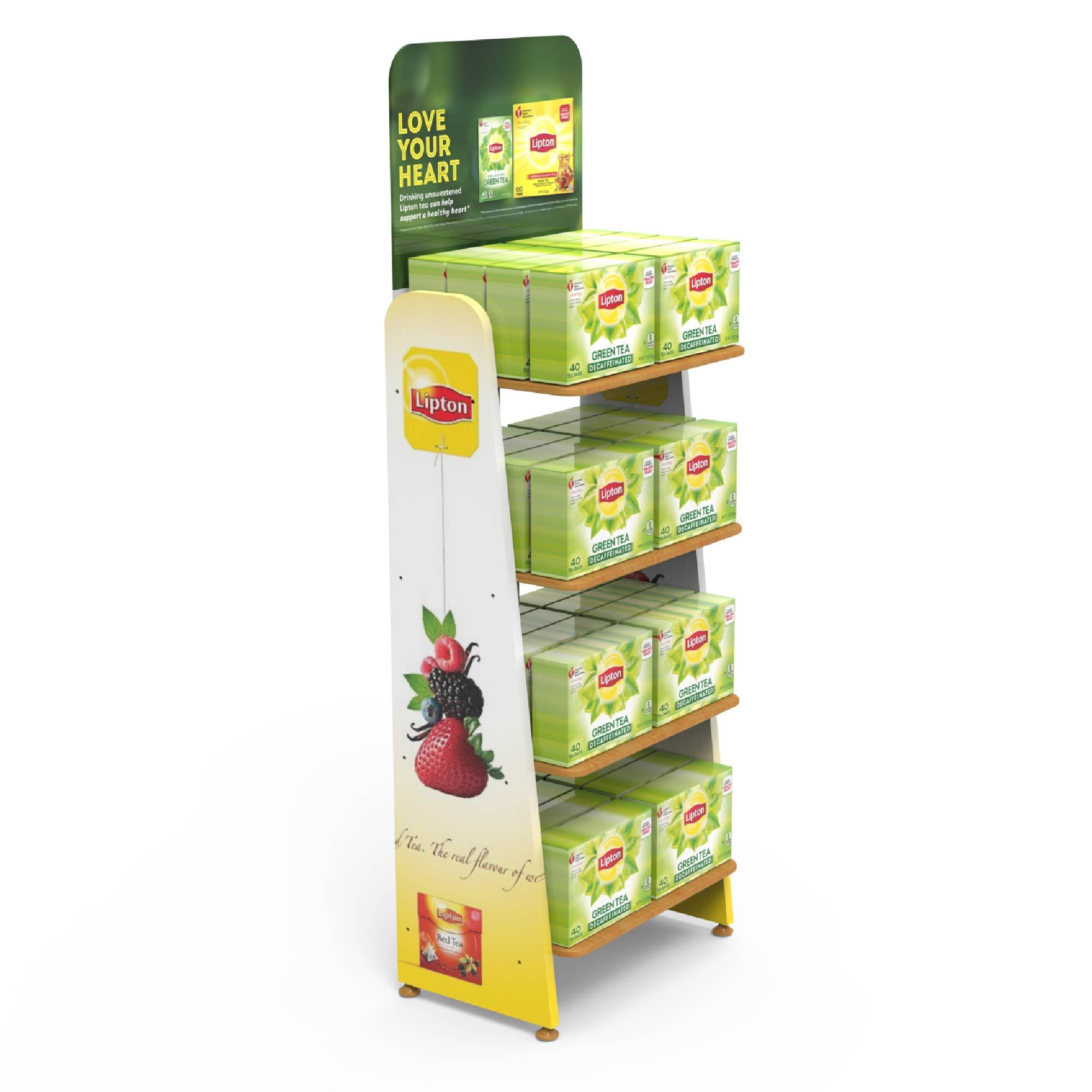 Customizable Wooden Tea Display Rack for Supermarkets for Displaying Food Cabinets and Wooden Displays — view 5