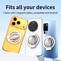 Soporte de Anillo Magnético de Silicona Personalizable de Fábrica OEM ODM, Soporte Giratorio 360° para Teléfono, Soporte de Anillo para Dedo, Uso Versátil