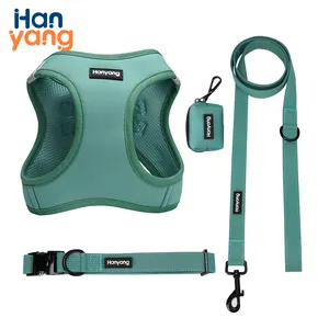 HanYang OEM Custom Pet accessories dog harness manufacturer Mesh no pull dog Harness Pet Collars Leash For Dog Pet