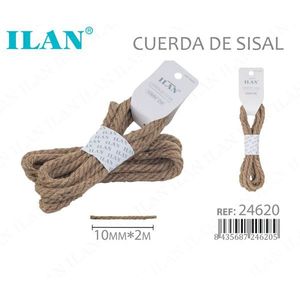 Corda di sisal Ilan 10 mm x 2 m per artigianato e progetti fai da te - Product Image 3