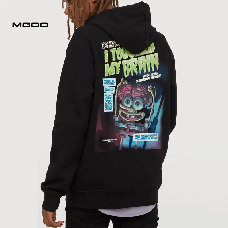 MGOO DTG Print Big Graphic Hoodies Men French Terry Thick Cotton OEM Hooded Top Hoodie