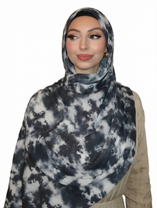 Sharut - Gorros Hijab para Mujeres Musulmanas, de Viscosa con Estampado Digital, Satén Elástico, con Lazos Traseros, Forro Interior de Mezcla de Seda Premium - Product Image 1