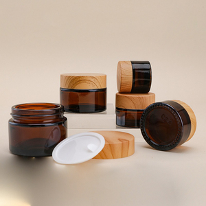 Hỗ trợ biểu tượng tùy chỉnh Frosted hổ phách rõ ràng cơ thể bơ Mỹ phẩm Vòng Kem Jar cho mỹ phẩm <span class=keywords><strong>container</strong></span> - Product Image 4