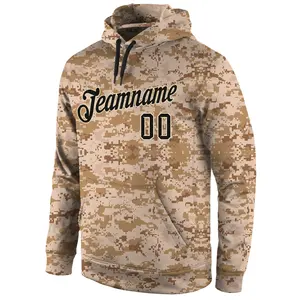 Custom Men&#39;s Pullover Hooded Sweatshirts Fabric Hoodies Camo Fashion Mens