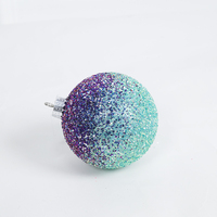 Ornement de Noël en verre rond fait main de haute qualité Miman avec 3 couleurs pour la décoration de la maison pendant les fêtes