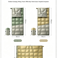 Sac de couchage unisexe pour adultes, 2 saisons, respirant, type enveloppe, en nylon, rembourré de duvet de canard, super long