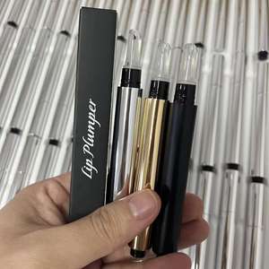 Huile à lèvres à marque privée, hydratante, repulpante, avec votre logo, repulpant extrême pour les lèvres, végan, tube noir doré, brillant à lèvres - Product Image 2