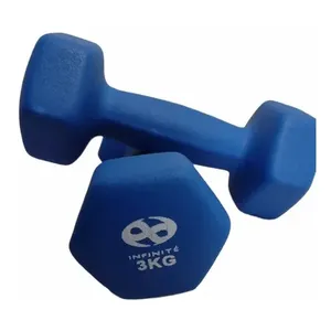 Infinité paio di 3 Kg Neoprene esagonali manubri in ferro e gomma per esercizi a casa braccia e corpo Fitness palestra e uso domestico - Product Image 1