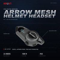 Casque de moto avec intercom 24 motards Qualcomm BT 5.3 IP65 1500M OEM/ODM