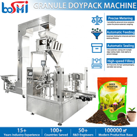 Machine d'emballage et de scellage à 4 têtes pour sachets préformés Doypack, idéale pour les granulés alimentaires, les poudres, les mélanges humides et les herbes.