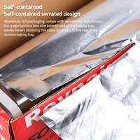 Rouleau de papier aluminium enduit robuste de qualité alimentaire, écologique, température douce, épaisseur 11-20 microns pour la cuisson, la cuisine et le barbecue