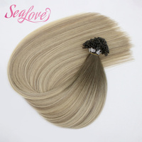Extensions de cheveux pré-collées à pointe en U, double trame, effet balayage # Extensions de cheveux humains naturels européens 100% Remy SB, pointe en U